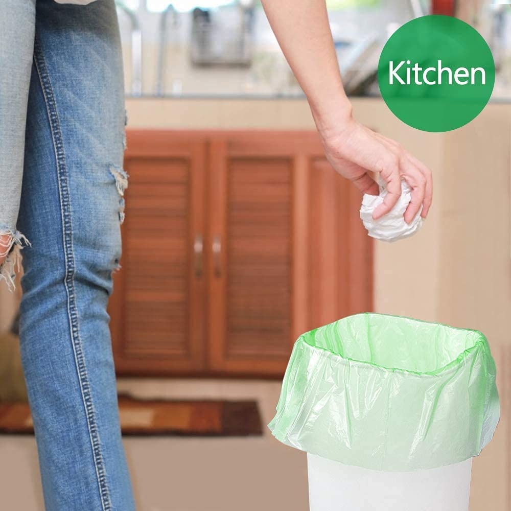 Oxo-Biodegradable Green Garbage Bags, Medium - for Home, Kitchen, Office | Disposable Combo pack for Home, Office, Kitchen, Pantry, Warehouse