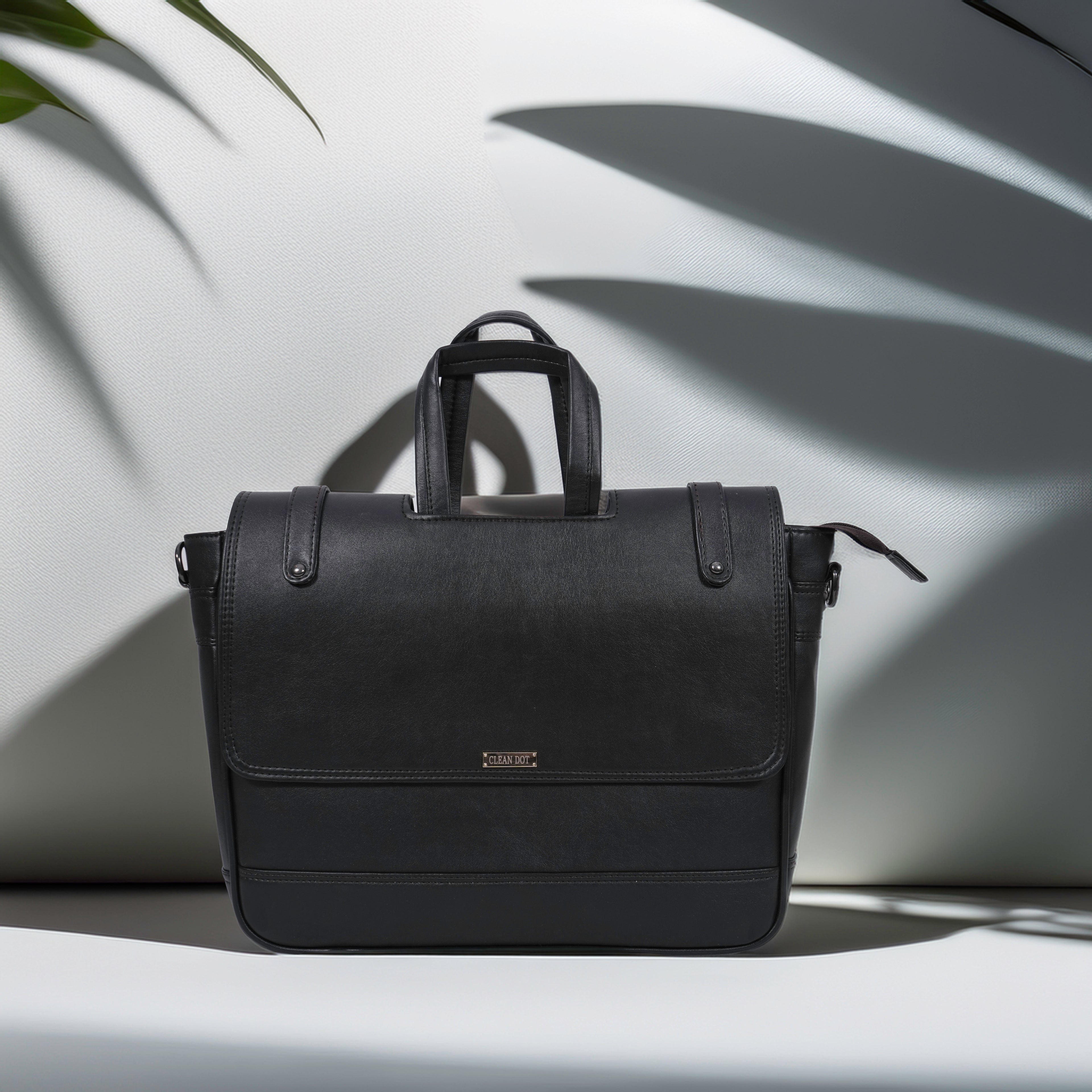 Vegan leather Laptop Bag Fits laptops up to 15.6” Stylish work bag for professionals Laptop bag with strap and handles. gift for brothers, gift for men, gift for husband, gift for boyfriend, rakshabandhan gift